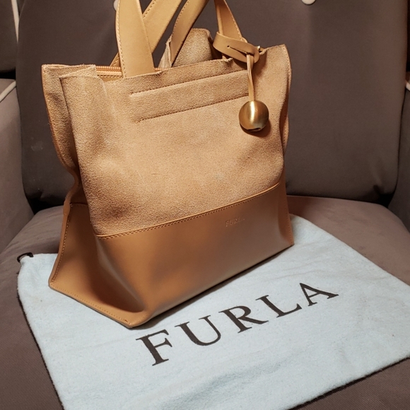 Furla Handbags - Furla suede leather purse made in Italy